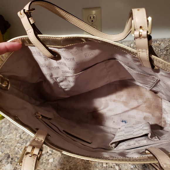 Michael Kors signature gold patent tote, EUC - Picture 6 of 6